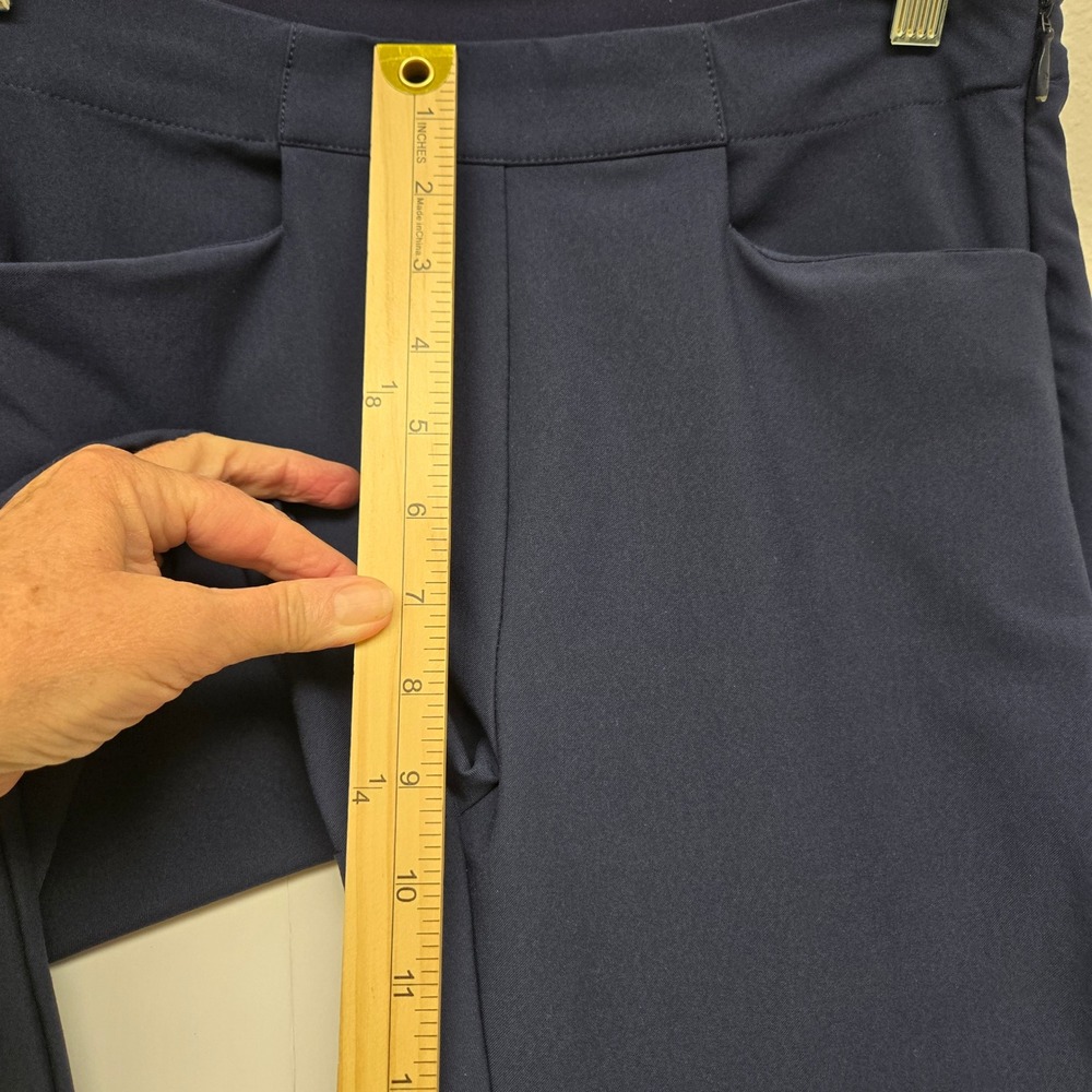 Dunning Women's Navy Blue Golf Pants Slim Straight Stretch Size S Preppy Active - Picture 7 of 12